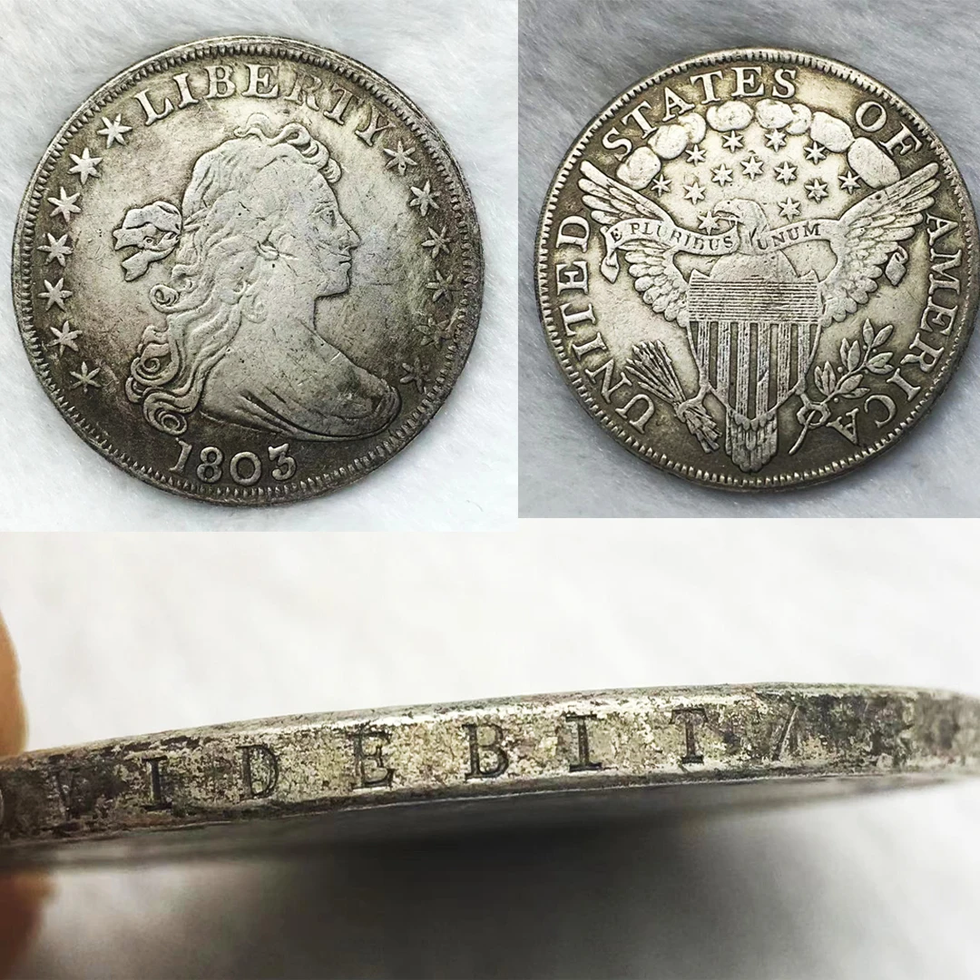 1803 Usa Queen Liberty Morgan Original Silver Coin Medal Album Copy Coins Collezione Da Collezione Monete Merry Christmas Gifts