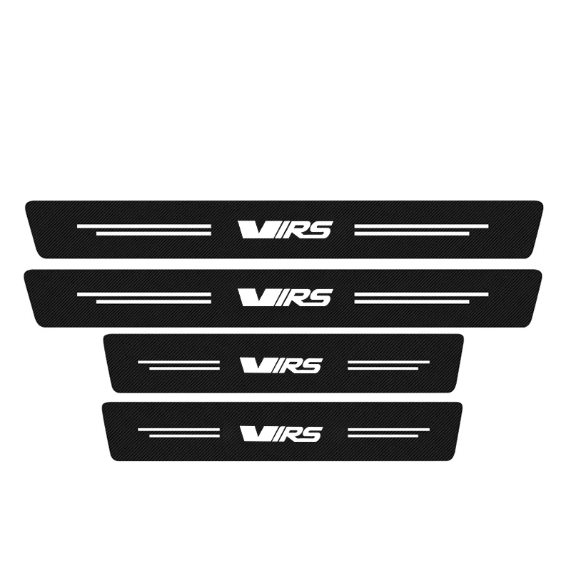 Car Door Sill Protector Sticker Set - 4pcs Premium Vehicle Entry Protection Accents