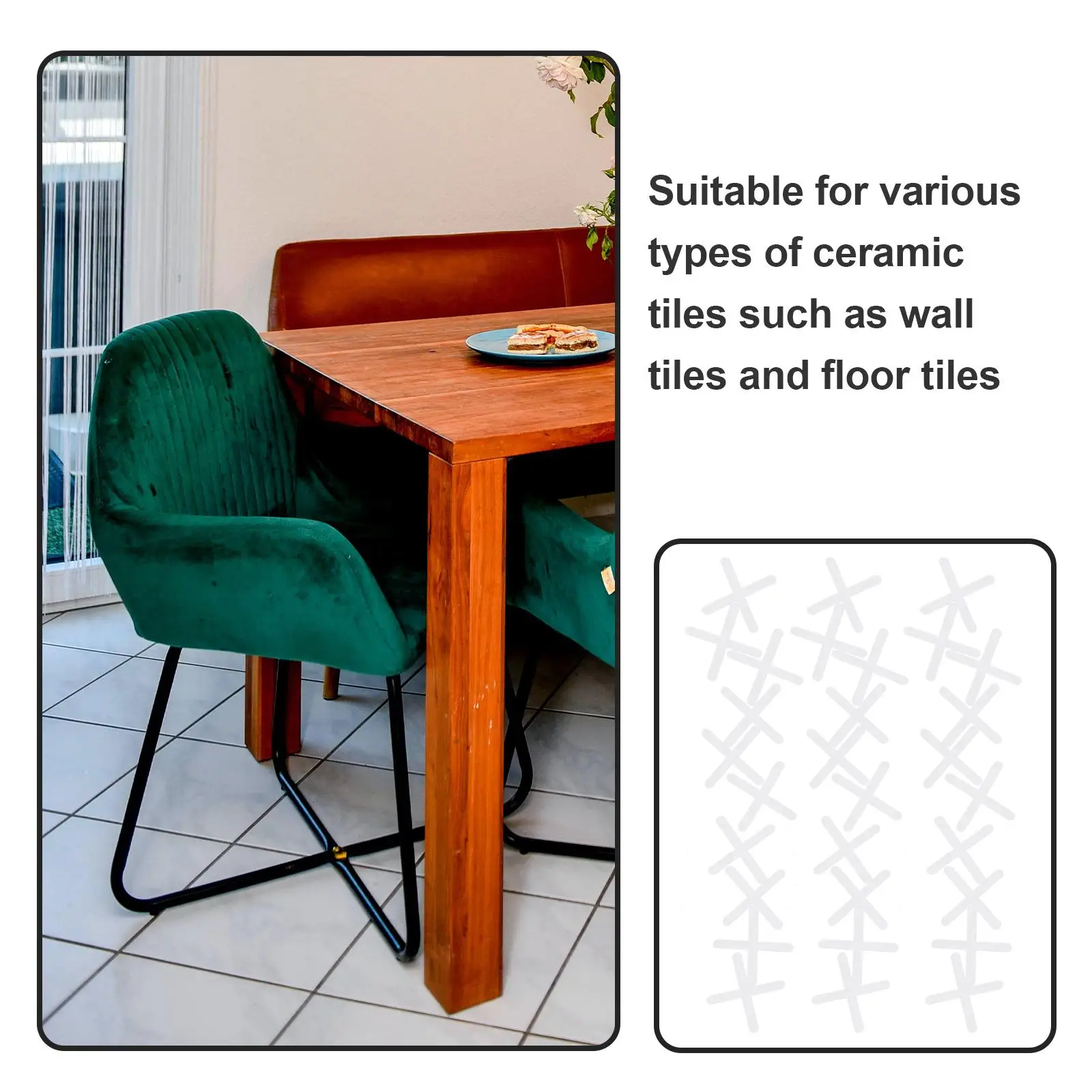 2000 Pcs Tile Buckle Porcelain Spacers Deck 2mm Ceramic Tiles Floor Plastic Square Leveling Tiling Construction Tools Building