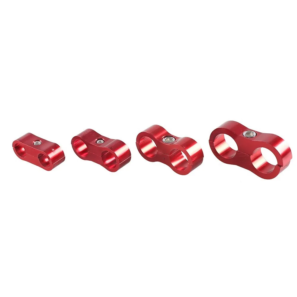 Universal AN4 AN6 AN8 AN10 Billet Oil Fuel Water Hose Tube Seprator Divider Clamp aluminum line separator Kit