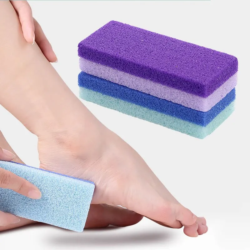 Foot Exfoliating Scrubber 4pcs Foot Float Foot Exfoliating Sponge Stone Exfoliating Hard Skin Removal Pedicure Scrubber Professional Care Tools