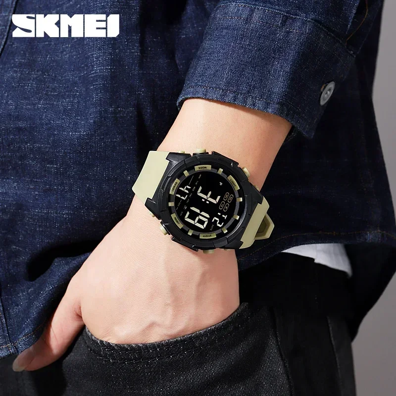SKMEI 1845 Fashion Digital Waterproof Watch for Men Military Electronic Sport Mens Wristwatches Shockproof Clock Reloj Masculino