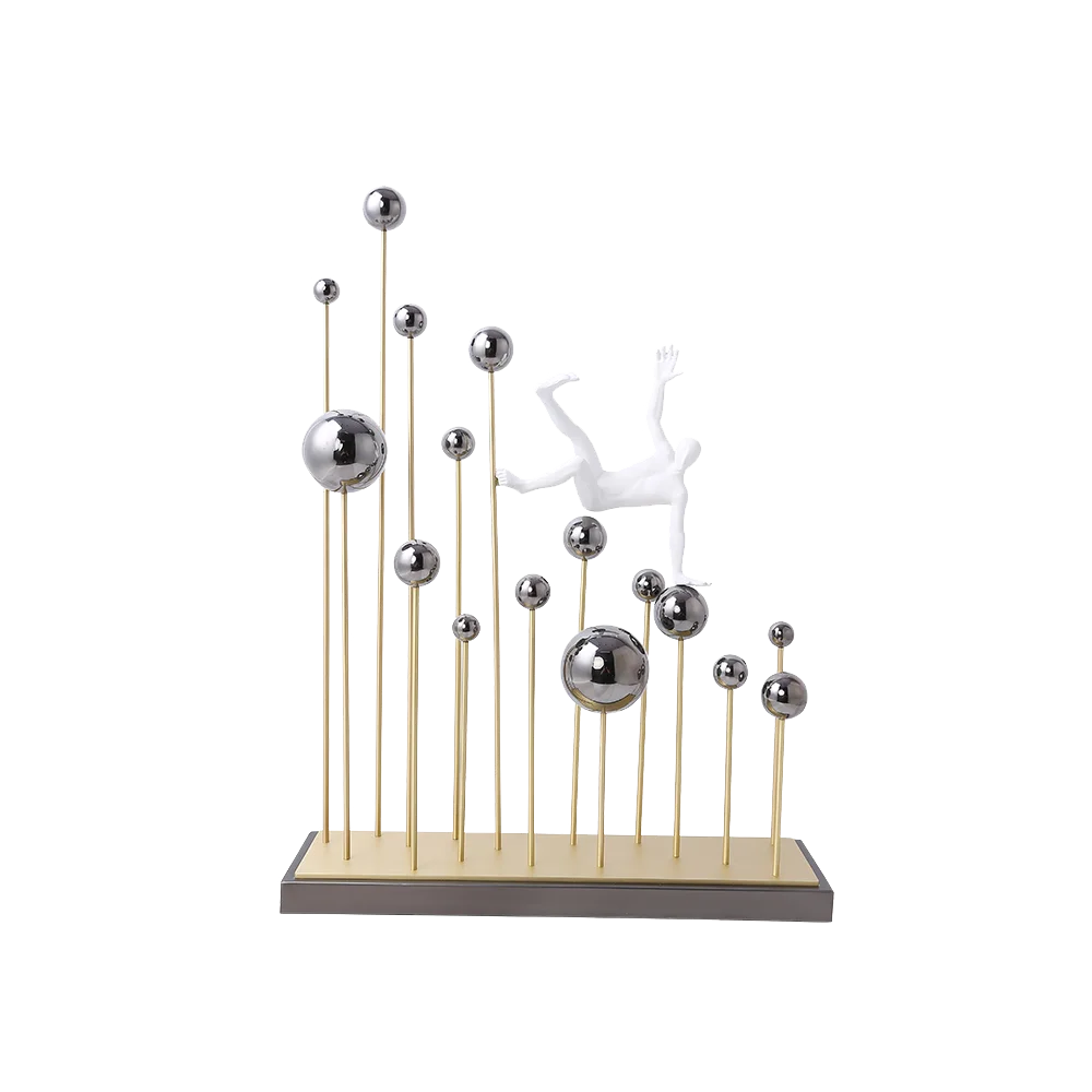 Wholesale Modern Wrought Living Room Home Decor Iron Room Ornaments & Nordic Tabletop Bedroom Furnishing Home Office Decorations