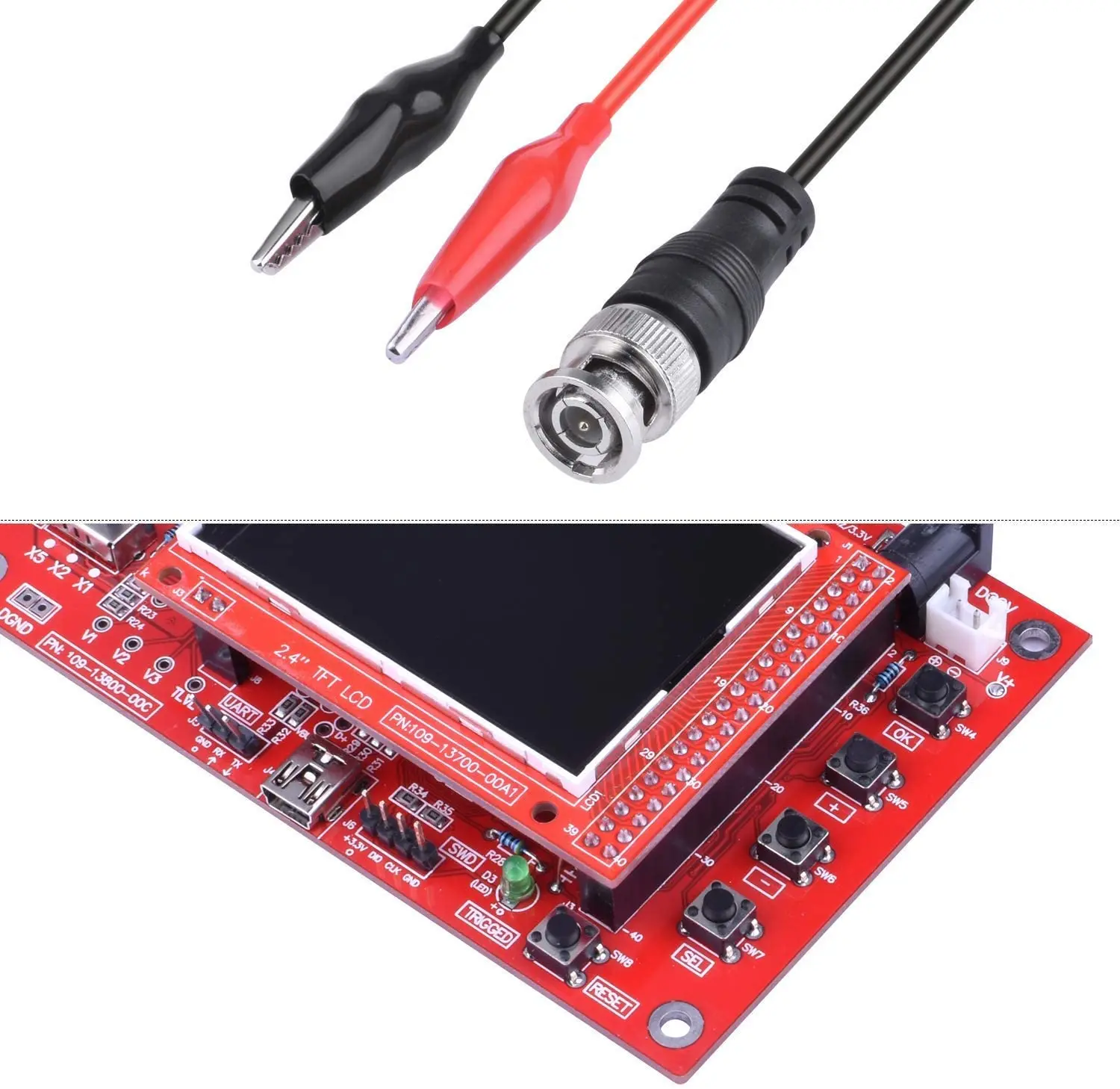 Fully assembled DSO FNIRSI-138 2.4 TFT Pocket Digital Oscilloscope Kit DIY Spare Parts Electronic Learning Kit Probe
