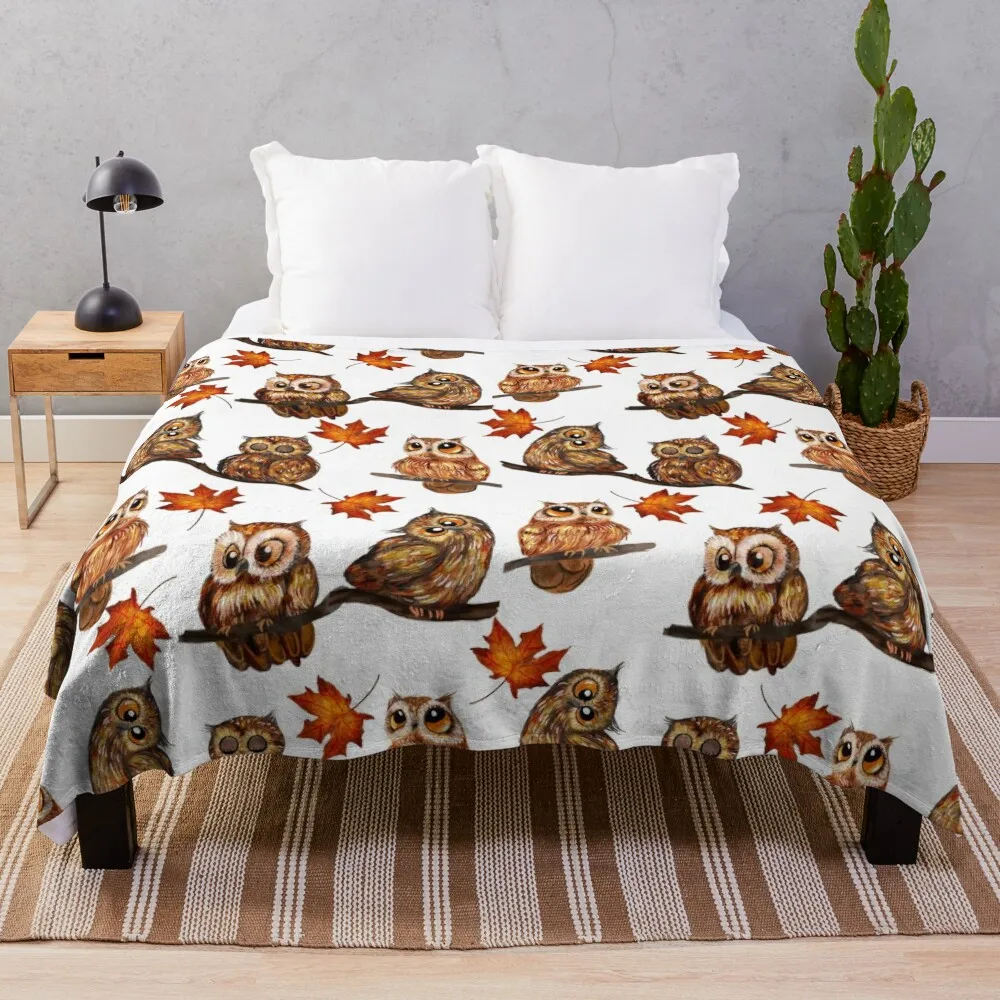 

owl Throw Blanket Retro Blankets Throw And Blanket From Fluff