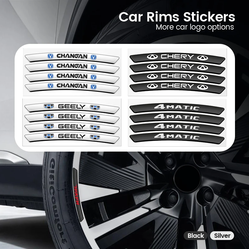 4 Pezzi Distintivi Per Auto In Alluminio Ruote Cerchi Adesivi Accessori Auto Per Volkswagen R Jetta Golf Beetle Cc Eos Gti Motion Mtm Passat