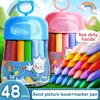 12/24/36/48Colors Plastic Plastic Crayon 12/24/36/48Colors Not Dirty Hands Colored Crayon Washable Erasable Wax Pencil Students 1