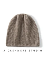 Winter Cashmere 35% Beanie Openwork Caps Thick Knit Moss Stitch Hat Men Warm Women Soft Wool Winter Autumn Real Guaranteed 1
