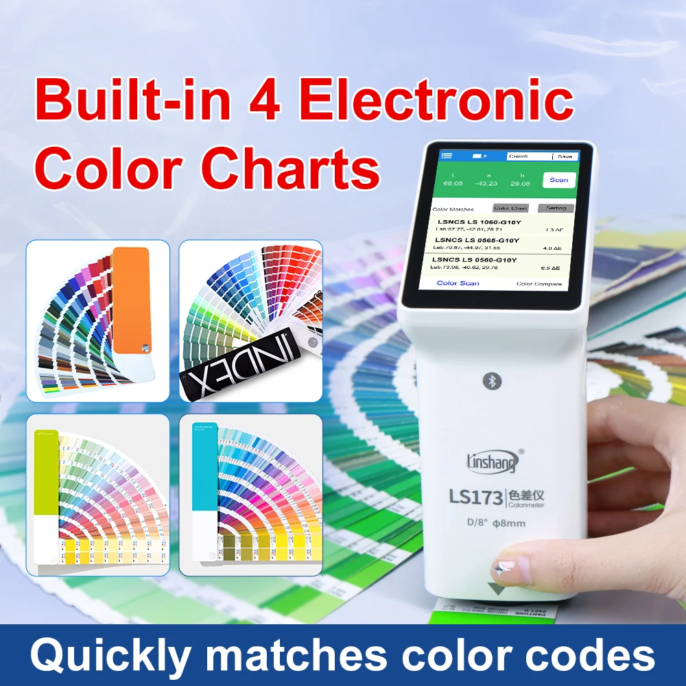 Colorimeter D/8 Colormeter CIE Lab CMYK RGB Color Analysis Pantone NCS RAL Digital Colorimeter LS173 for Paint Plastic Metal