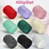 1Pc 400g T Shirt Thick Soft Cloth Yarn for Hand Knitting Crochet Woven Handbag Blanket Thick threads DIY mat slipper line 1