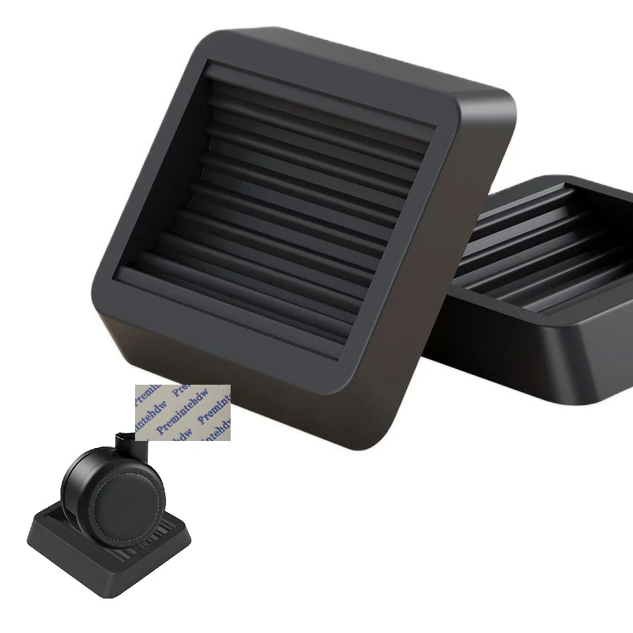 

5Pcs Square TPU Furniture Chair Caster Cups Wheel Stoppers Prevent The Wheels From Rolling