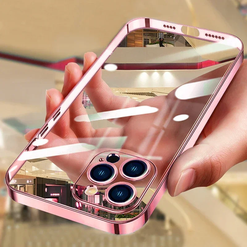Luxury Plating Transparent Case  Phone Cover Iphone 14 Pro Max - Luxury  Transparent - Aliexpress