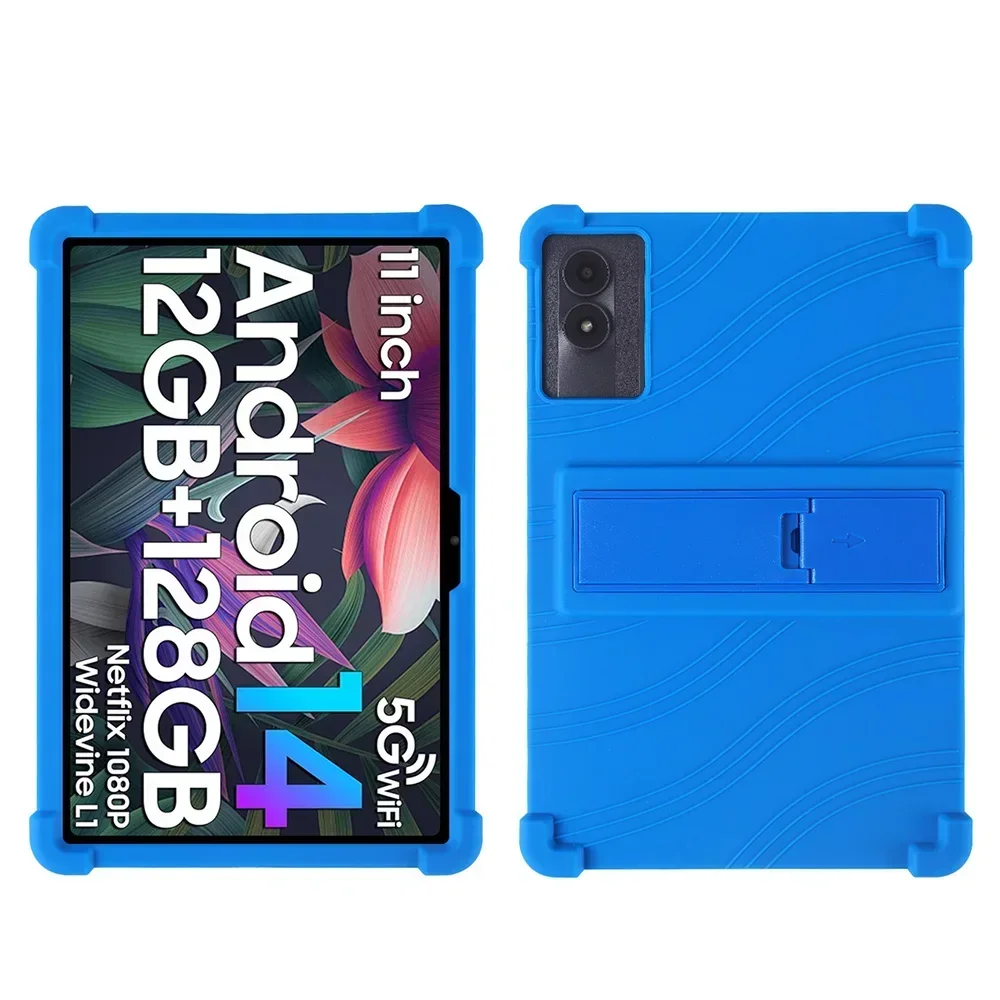thumbnail image 2 of For Google Pixel Tablet 11-Inch Android Tablet Model Case,Soft Silicone Adjustable Stand Cover Lightweight Kids Friendly,Purple 2 of 11
