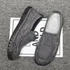 Spring Fashion Low Top Washed Fabric Casual Men's Shoes Breathable Soft Sole Fabric Men's Driving Shoes 2