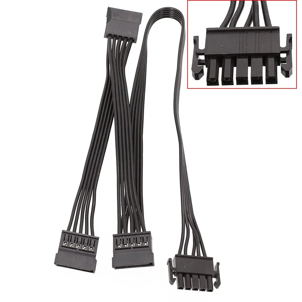 Enermax 모듈러 PSU용 SATA 주변 전원 공급 장치 케이블, 5 핀-3 포트