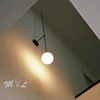 Post Modern Wall Light Fixtures Minimalist Sconces Long Metal Pipe Wall+lamps for Living Room Bathroom Light Led Glass Ball Deco 1