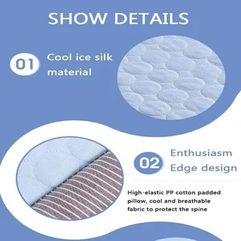 Cooling Pad Bed for Dogs Cats Puppy Kitten Cool Mat Pet Blanket Ice Silk Material Soft for Summer Sleeping Pink Blue Breathable 3