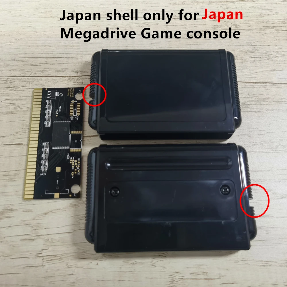 KY 기술 MD FlashKit 카드 Sega Megadrive Genesis 비디오 게임 콘솔 카트리지 용 재기록 가능한 무전해 골드 PCB 카드