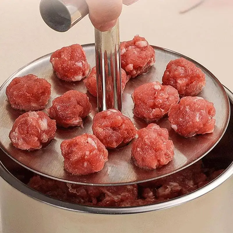 Meatball Making Press Stainless Steel 6/12Balls Translucent Meat Ball Mold Household Fried Meatball Making Tool