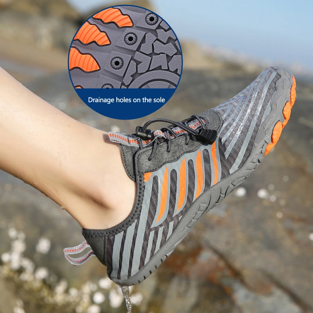 Chaussures Aquatiques Pieds Nus Bleues - Séchage Rapide - Plage, Piscine, Sports Nautiques