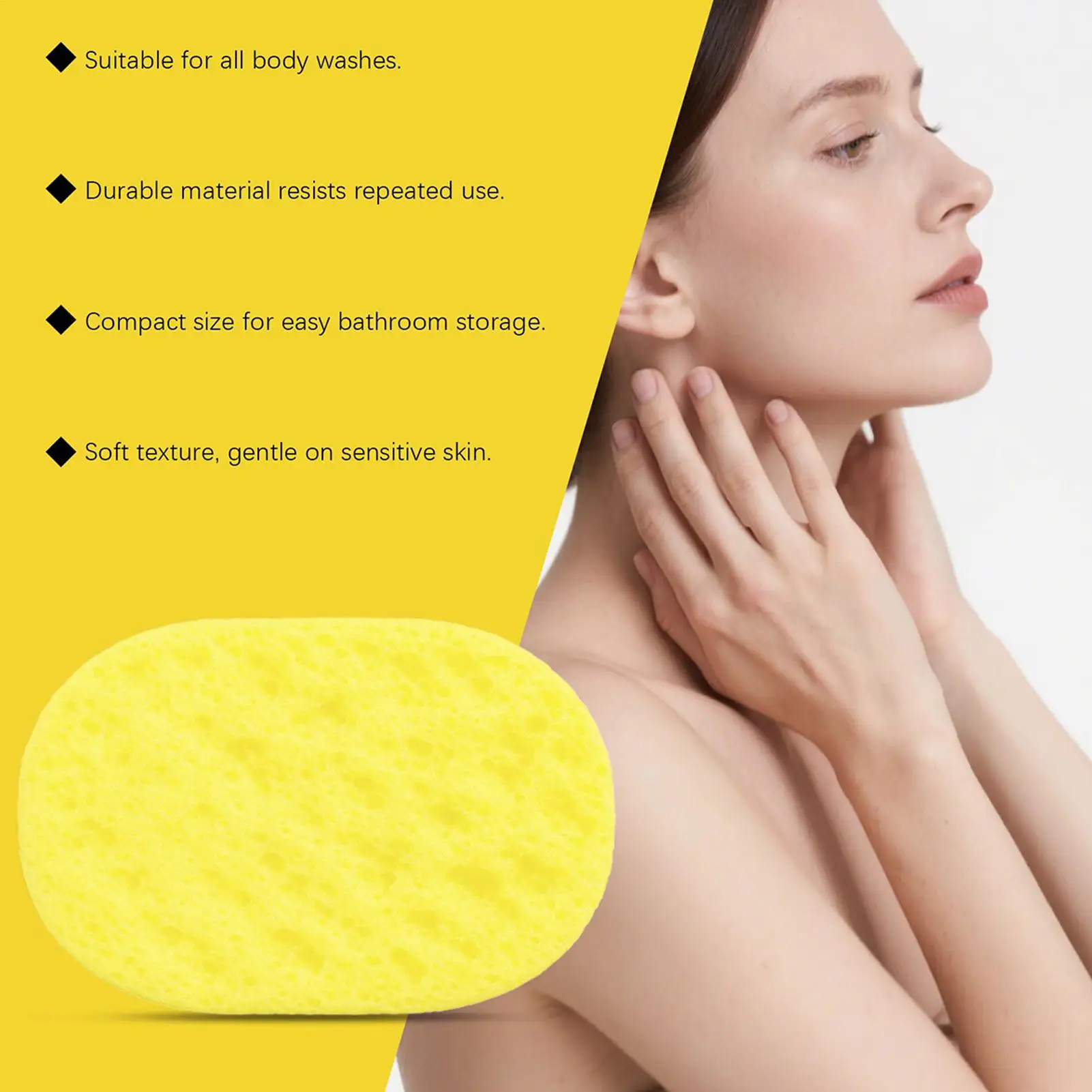 Spugna da Bagno Riutilizzabile, Delicata, Morbida, Esfoliante, per Massaggio e Pulizia del Corpo, Accessori per Doccia - immagine 4
