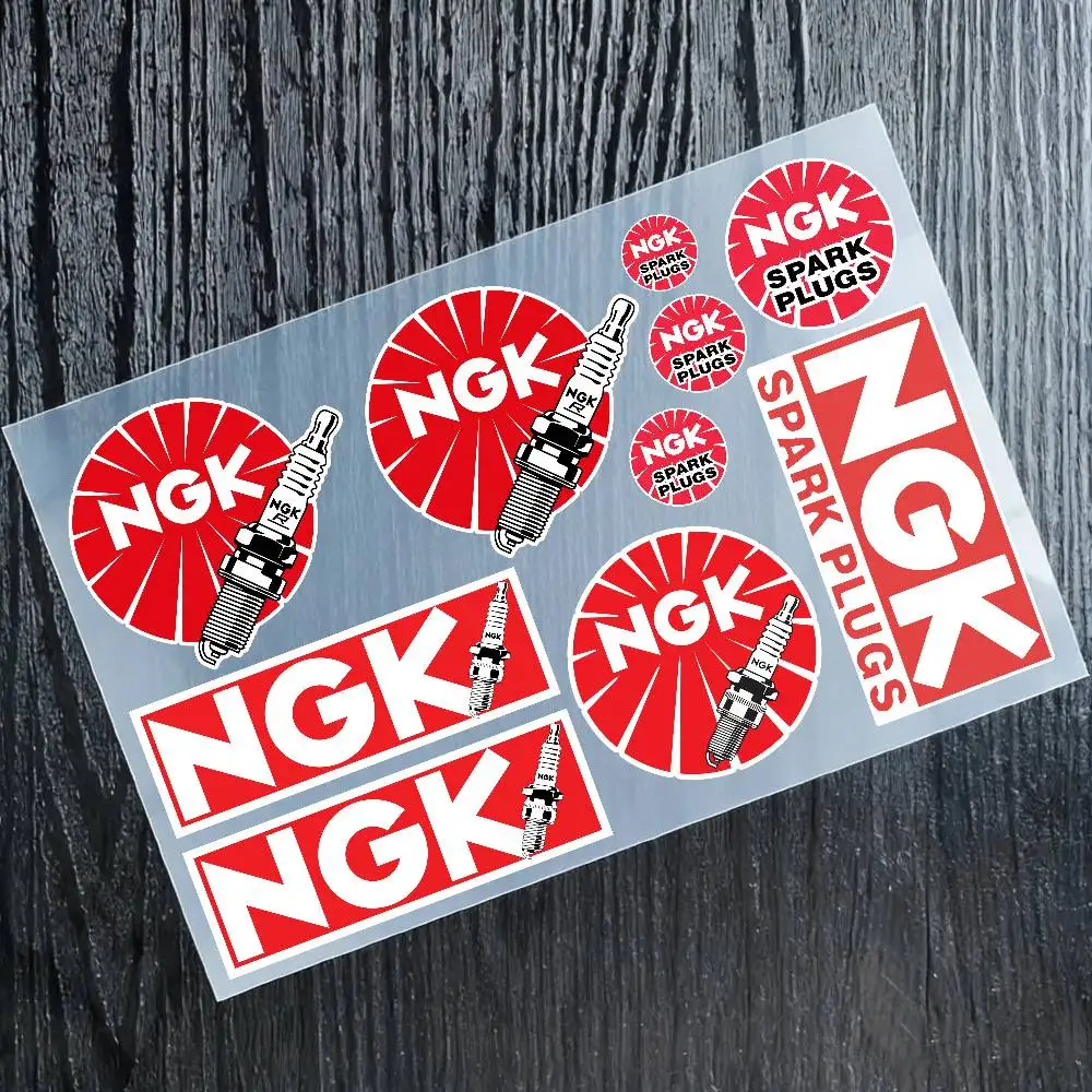 1pc 스티커 NGK 모토 스티커 자동차 바디 범퍼 창문 오토바이 노트북 벽 비닐 데칼 자동차 튜닝 액세서리