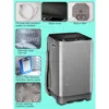 Full Automatic Washing Machine with LED Display, 25 lbs Portable Washer Drain Pump, Come with a Glass Cover, 8 Programs 4