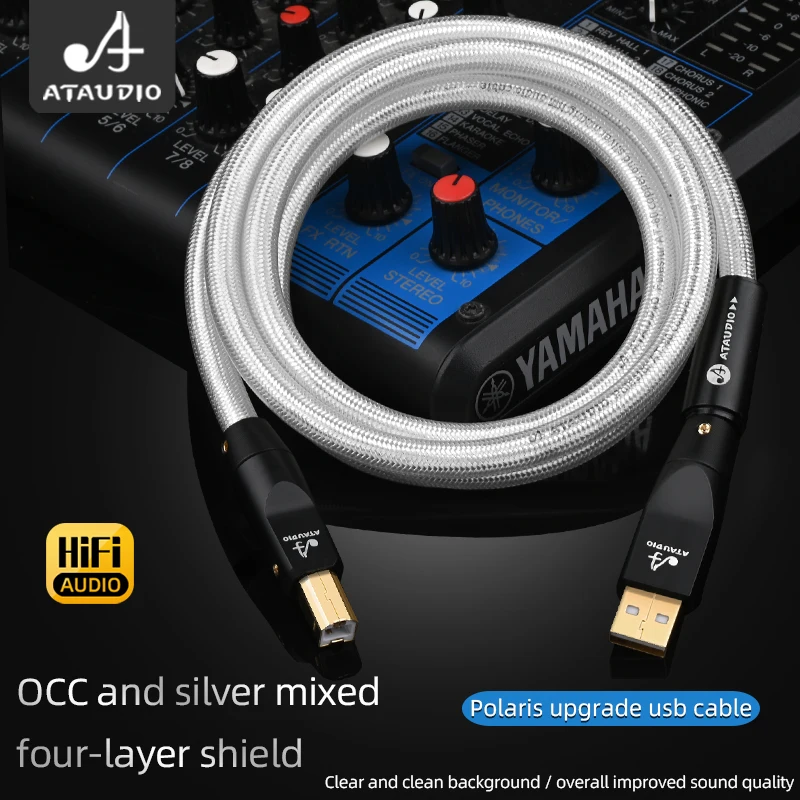 Cable de Audio USB para DAC, actualización de Hifi, tipo A tipo B, A-C,C-B, C-C, OCC blindado