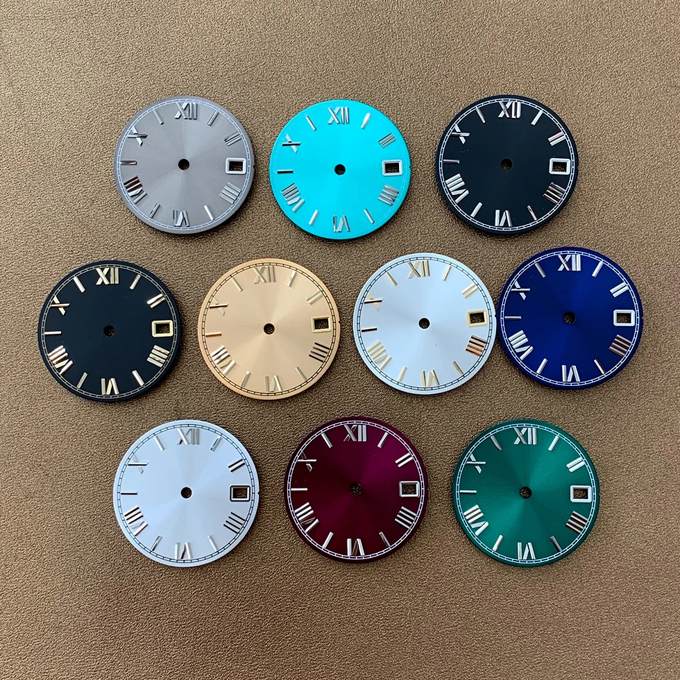 

Watch accessories dial sunburst black gold blue white green 28.5mm suitable for NH35/36/4R/7S movement SKX007 turtle watch mod