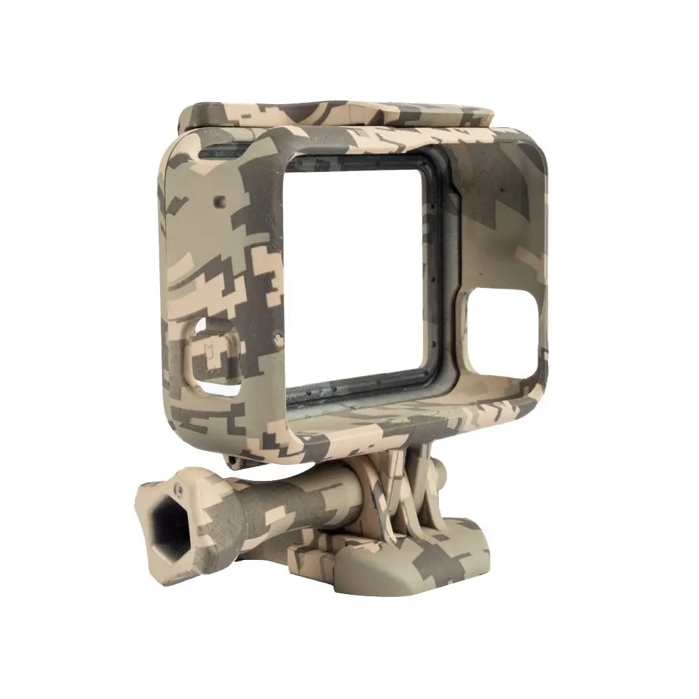 Custodia Protettiva Per Hero 5 Outdoor Camouflage Cornice Standard Per Bordo Per Go Pro Hero 5 Custodia Per Accessori, Grigio Camo