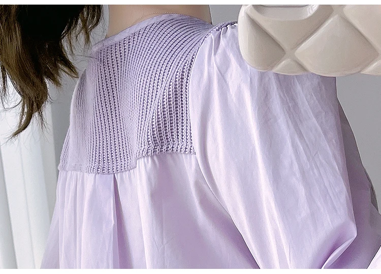 Autumn Maternity Fashion Loose Shirts Drawstring Long Sleeve O-neck Button Fly Pregnant Woman Pleated Blouses Purple White maternity tops