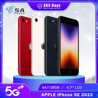 Original Apple iPhone SE 2022 SE3 5G Mobile Phone NFC 64/128GB True-Tone 4.7'' IPS LCD 12MP+7MP A15 Bionic Hexa Core SmartPhone