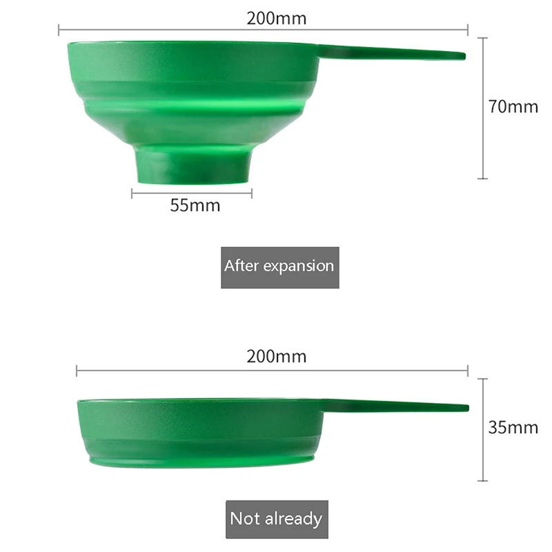Plastic Folding Telescopic Funnel For Wide Mouth And Jars Collapsible Funnel With Long Neck Liquid Filling Gadget Kitchen Tools