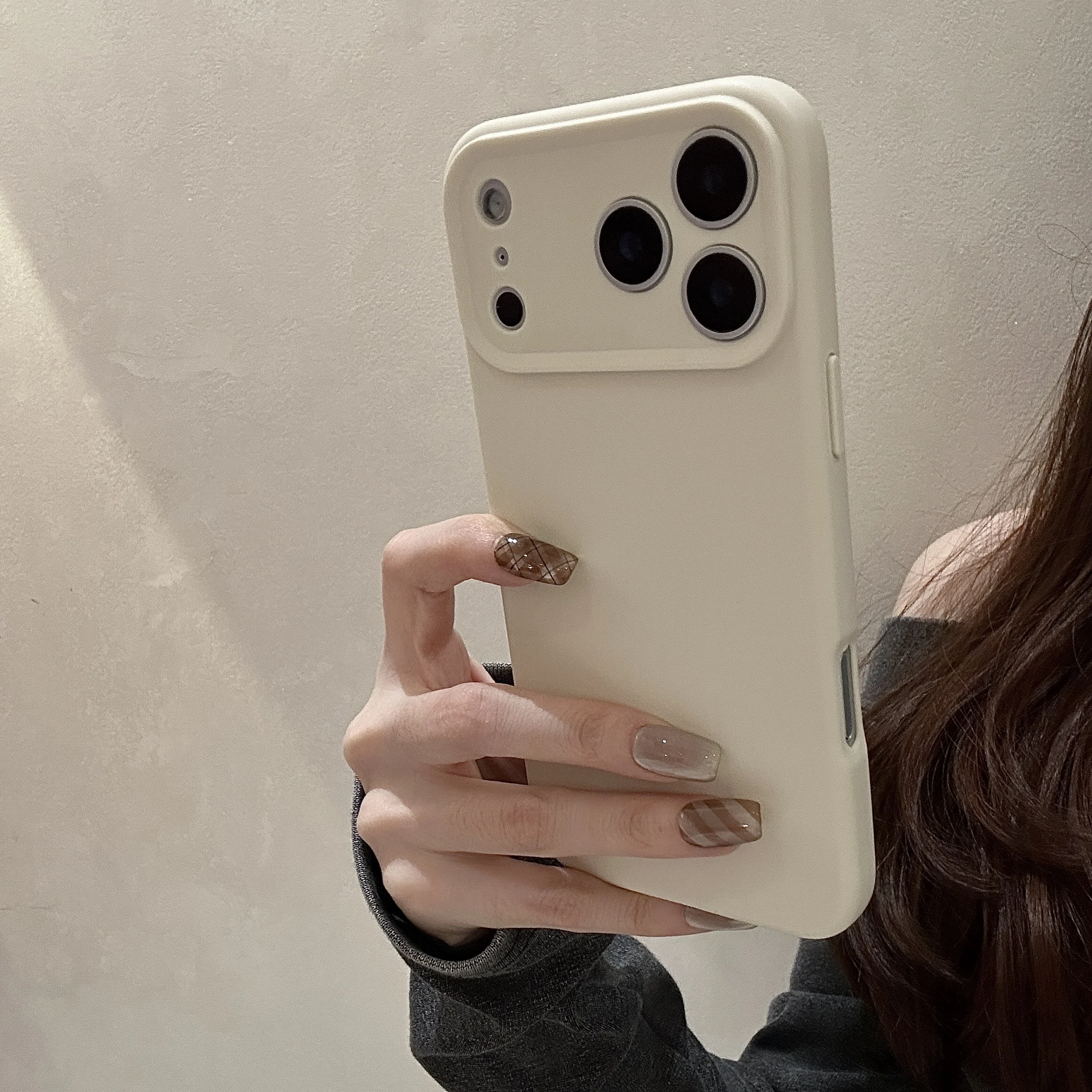 Matte Silicone Shockproof Phone Cover with Camera Protection