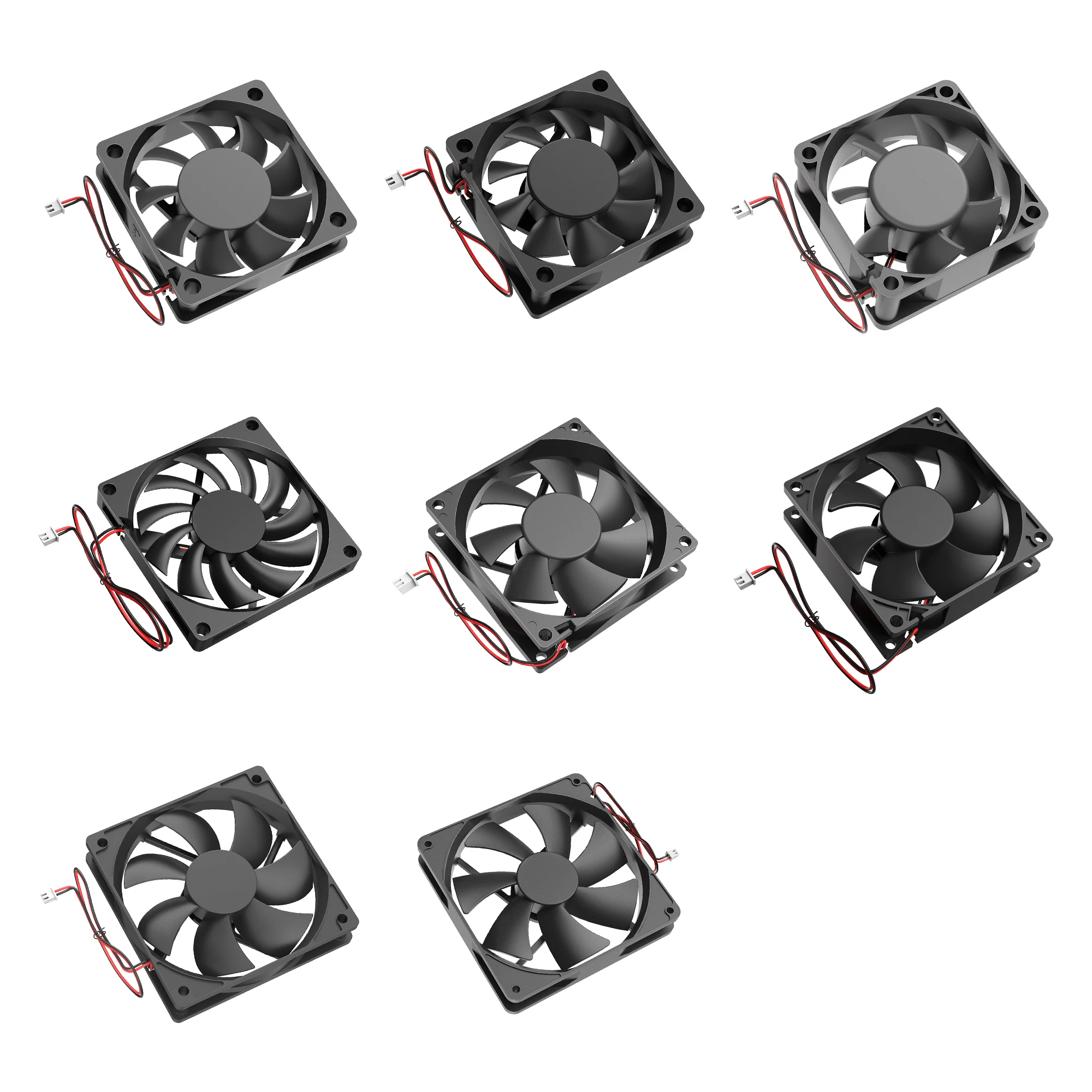 High-Performance DC Cooling Fan with Brushless Motor for 3D Printing (2-Pin Connection)