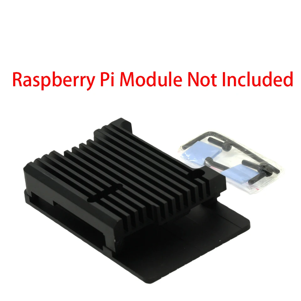 Aluminum Case with Dual Cooling Fan for Raspberry Pi - Durable Metal Shell Enclosure