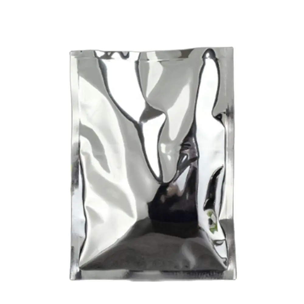 100pcs Silver Plating Aluminum Foil Flat Bags - Top Open Food Grade Heat Sealing Aluminized Plastic Pouch Powder / Sauce Package 6