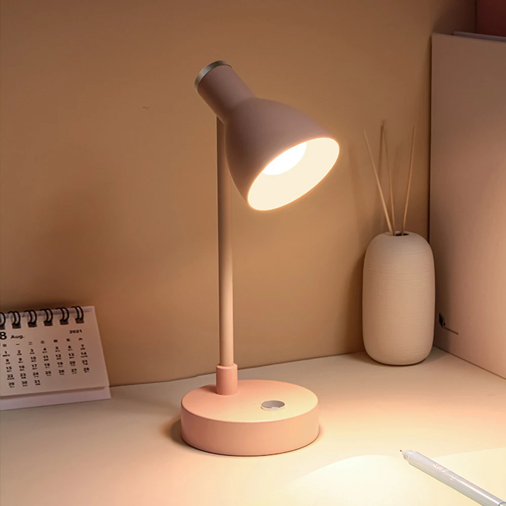 

Nordic Style USB Rechargeable 1200mAh Brightness Adjustable Wireless Eye Caring LED Reading Desk Table Lamp Light