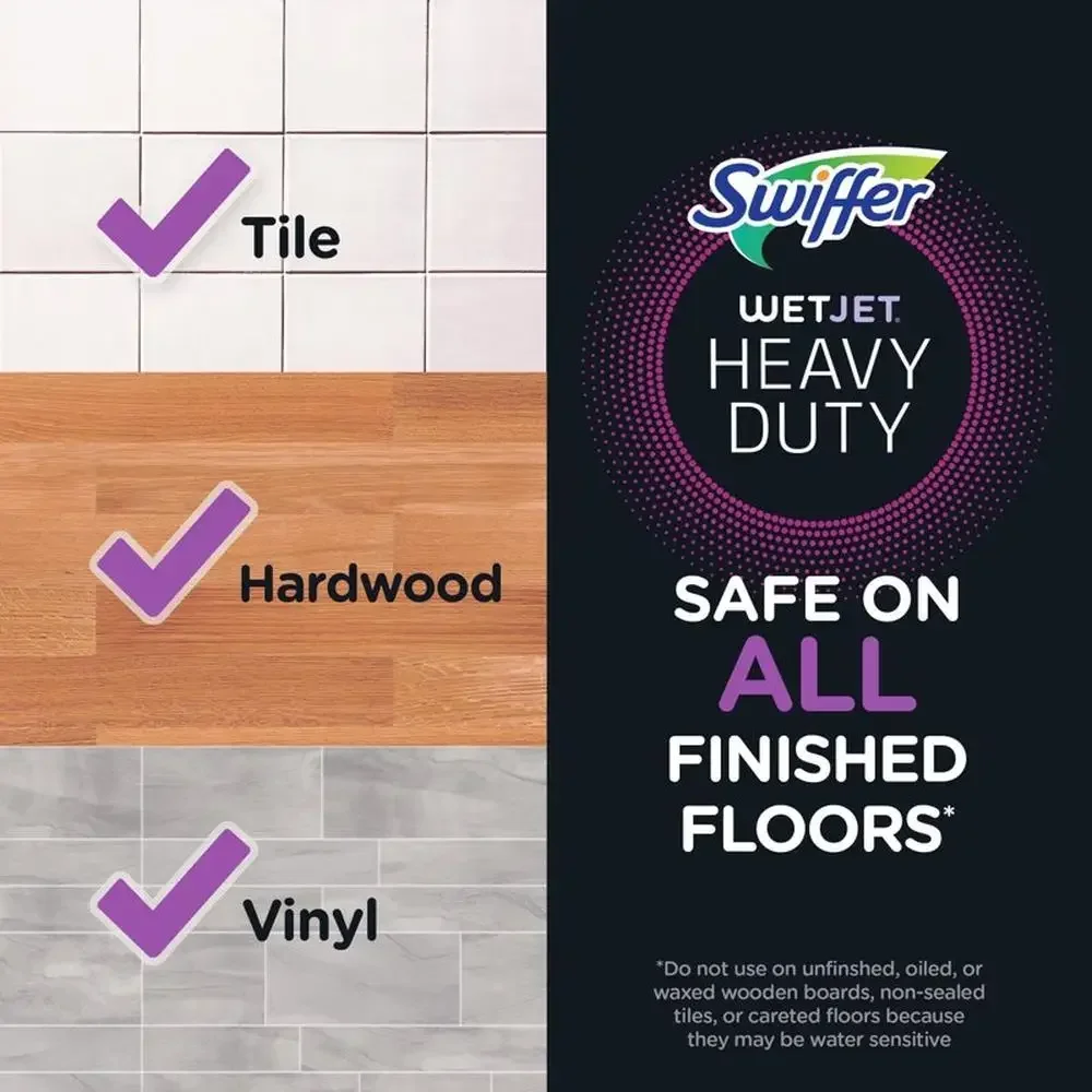 Spray Mop Starter Kit 5 Mopping Pads Floor Cleaner Solution WetJet Cleaning System All Floor Types Lightweight & Compact Fresh
