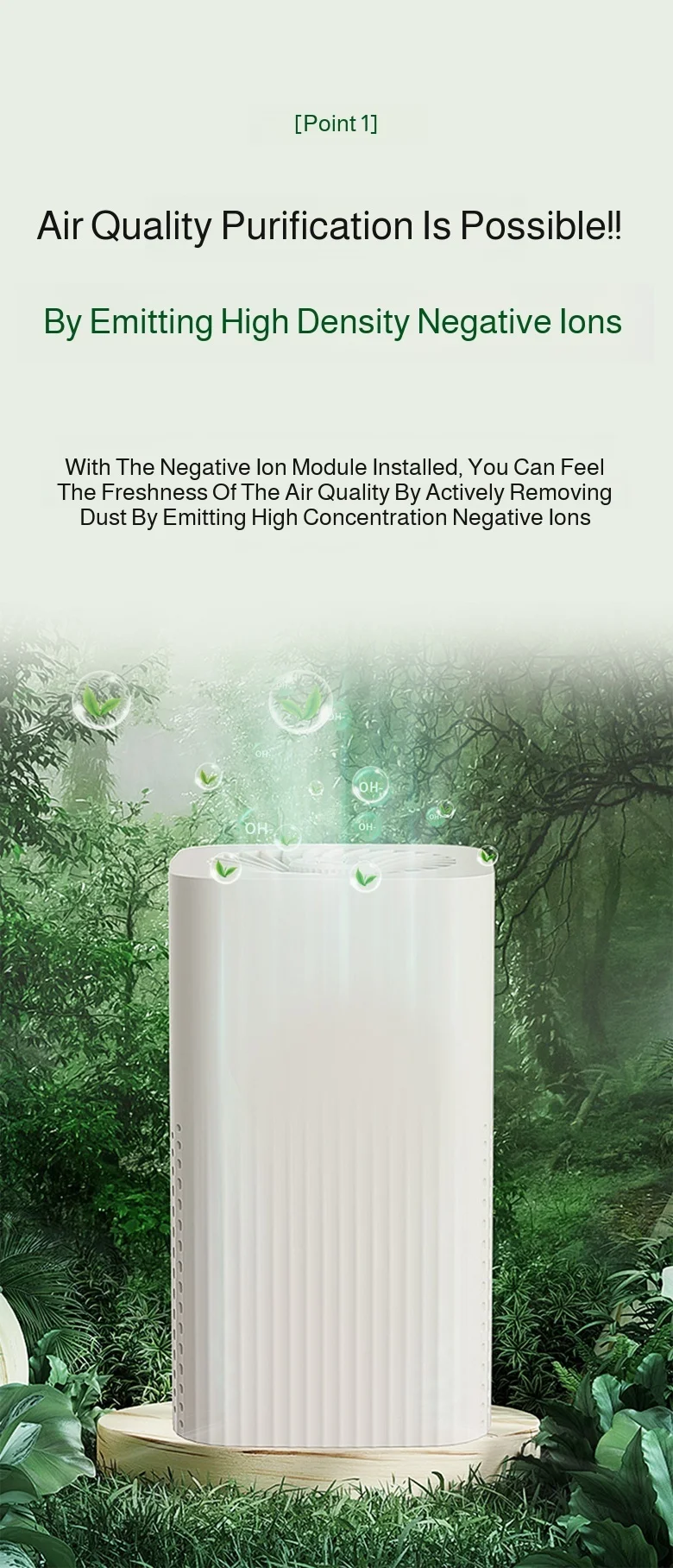 Air Purifier - High Efficiency Deodorizing Desktop Indoor Purifier