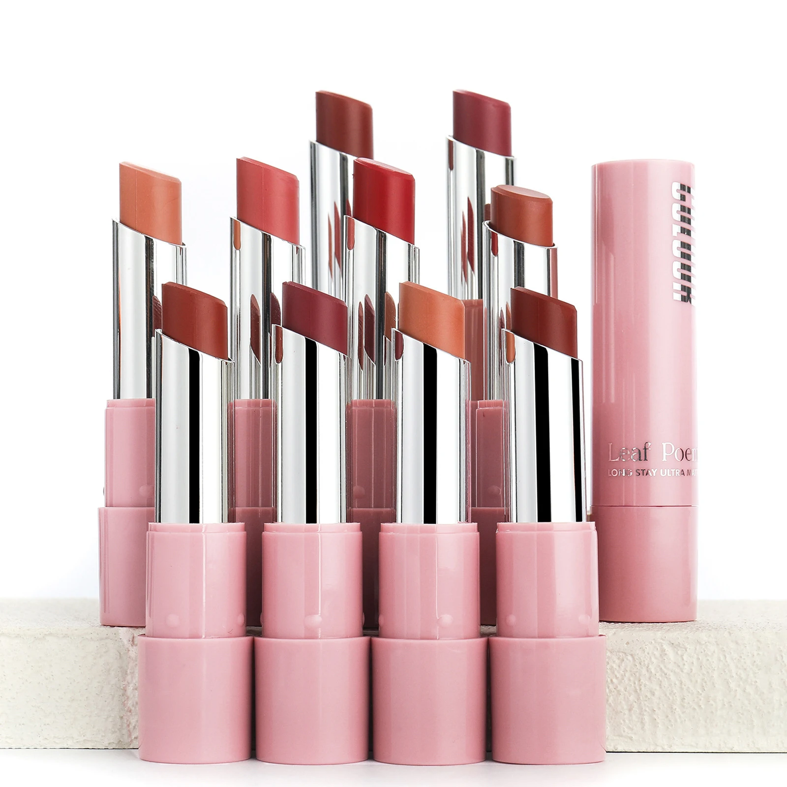 2Pcs Matte Lipstick&lip Liner Set Nude Brown Lipliner Pencil Waterproof Lip Liner Lasting Not Easy Fade 2 in 1 Lips Make Up Kit 4