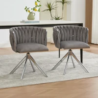 KOMHTOM Комплект велюровых кресел из 2 шт., сверхмощный металлический каркас, 180 г. °   функция поворота, эргономика задней части