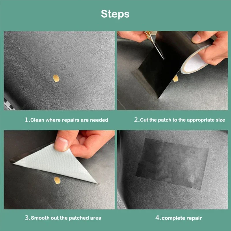 Self Adhesive Leather Repair Tape for Sofa Car Seats Handbags Jackets Furniture Shoes First Aid Patch Leather Patch DIY Black leather repair tape leather repair sticker leather patch leather repair leather repair material leather repair patch self adhesive leather sticker