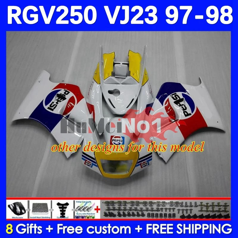 RGVT250 SAPC RGV250 VJ23 97-98 프레임용 바디, 42 번 50 RGV-250 RGVT RGV 250 VJ 23 RGVT-250 97 98 1997 1998 페어링 공장 빨간색