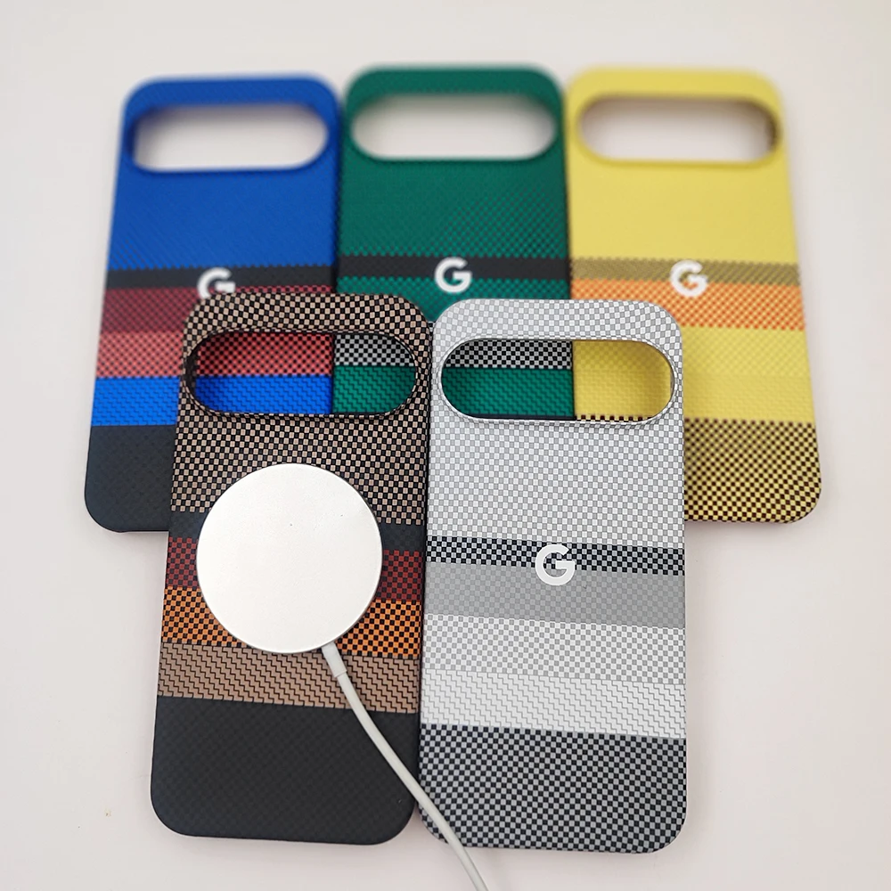 Magnetic Carbon Fiber Texture Wireless Charging Protective Phone Case