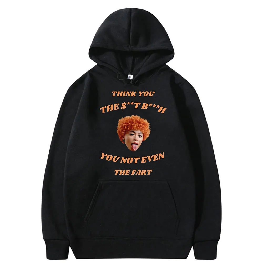 

Ice Spice Think You Meme Graphic Hoodie Male Vintage Oversized Sweatshirt Men Women Hip Hop Funny Casual Hoodies Cotton Pullover