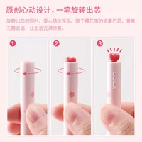 KACO Cute Pink SAKURA Gel Ink Pen Set,0.5mm Smooth Writing Sinature Pens Girls Box Gift for School Office Journaling 2