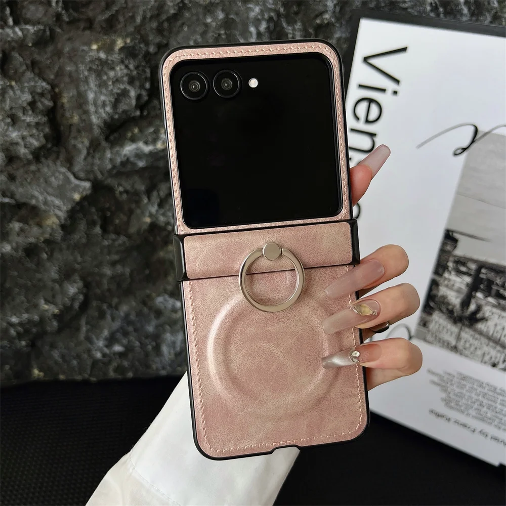 Diamond Ring Bracket Holder Magnetic Phone Case with Full Screen Cover