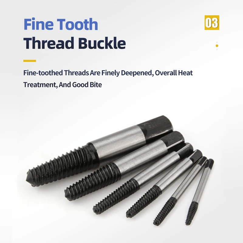 Screw Extractor Center Drill Bits Set 5Pcs Broken Screw Removal Carbon Steel Damaged Removal Tools Guide drill bit set screw extractor set drill bits drill bit screwdriver bit set