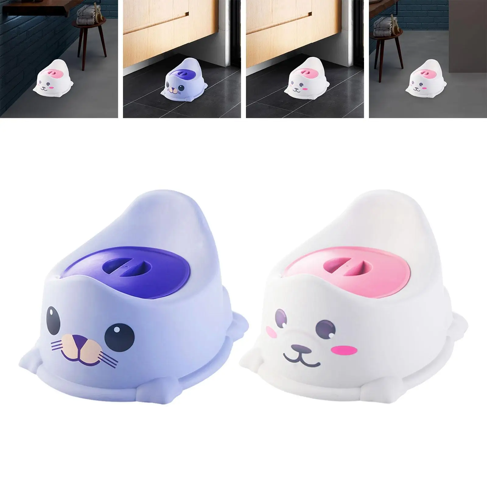 Baby Potty Training Chair Adorable Splashing Guard for Boys Girls AntiSlip Comfortable Children Animal Potty Potty Trainer 4